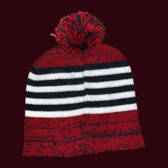 Fanatics MLB Twins Baseball Red Navy White Pom Pom Beanie - Picture 3 of 4